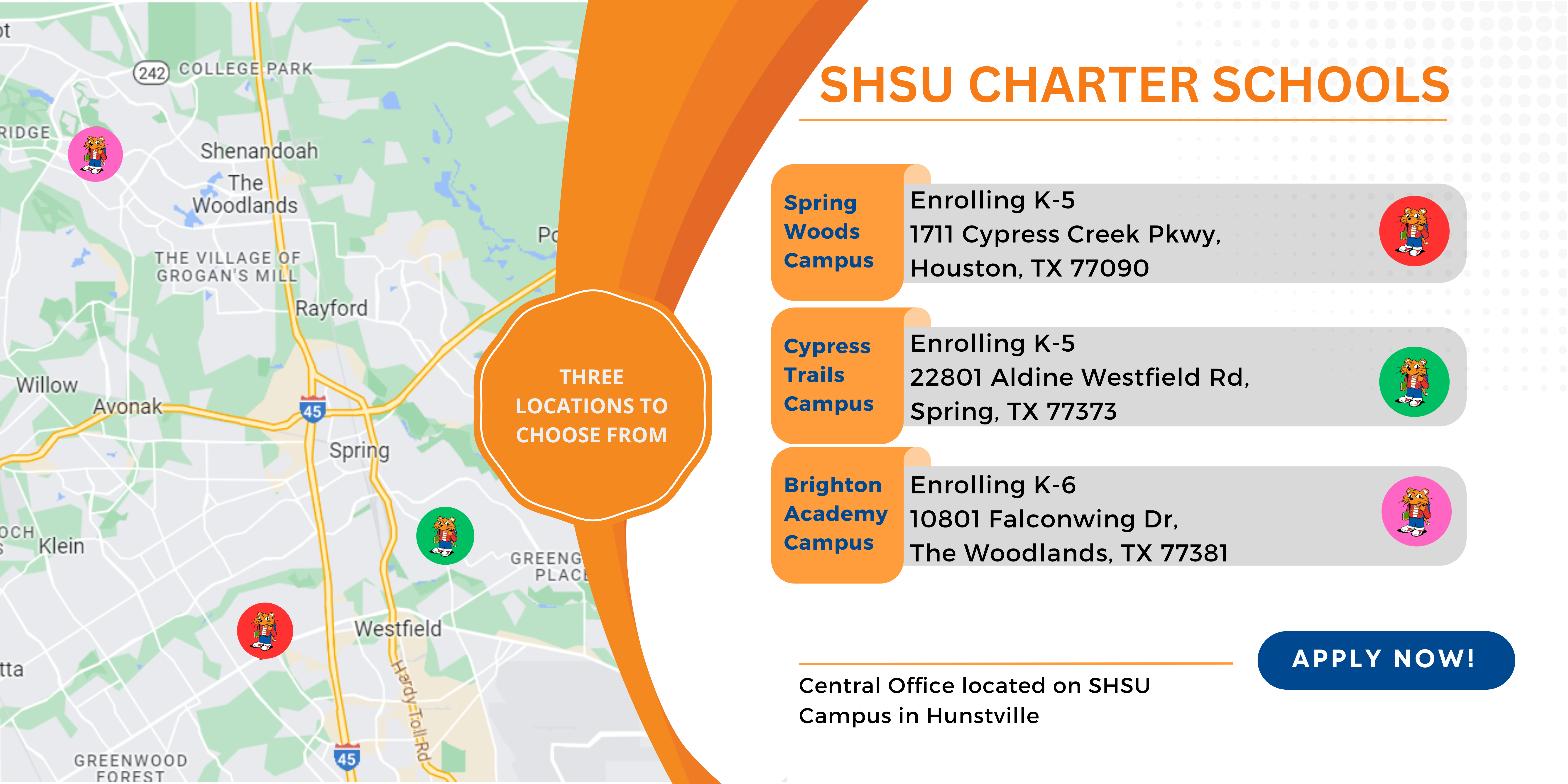 SHSU charter School 3 locations